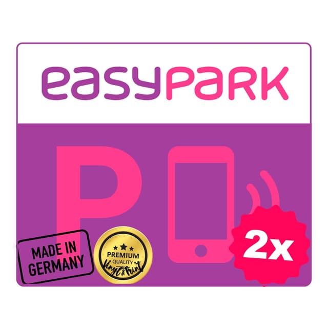 EASYPARK Easy Park Hinterglasaufkleber – Kompakter Parkvignette Sticker Auto Aufkleber (5x 4 cm) für Windschutzscheibe | App-Parken, Auto Vignette Innenaufkleber |Made in GERMANY (2)
