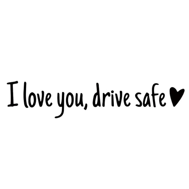 Euyehn Aufkleber für die Rückansicht, „I Love You“-Aufkleber für die Rückansicht,Aufkleber „I Love You Drive Safe“ | Windschutzscheiben-Buchstaben-Aufkleber, Miniatur-Auto-Aufkleber, Auto-, Schwarz