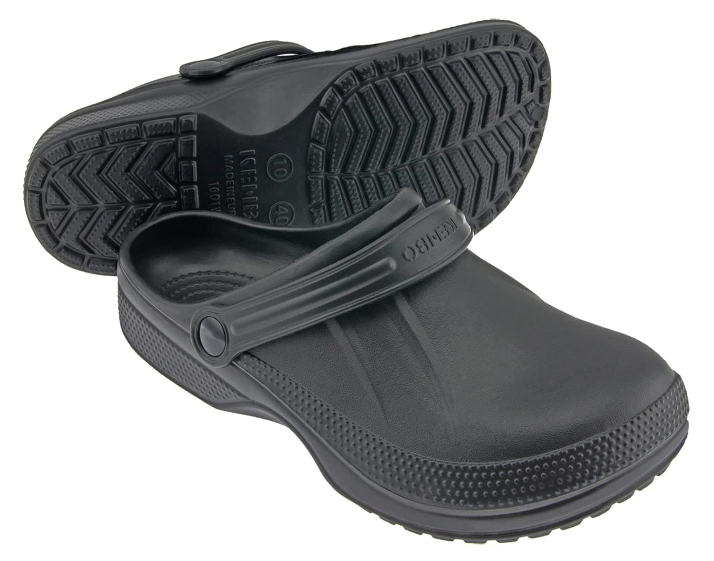 Clogs Gartenschuhe Badeschuhe Pantoletten - geschlossen - 41 EU Weit Schwarz Angebot bei HelloDeals