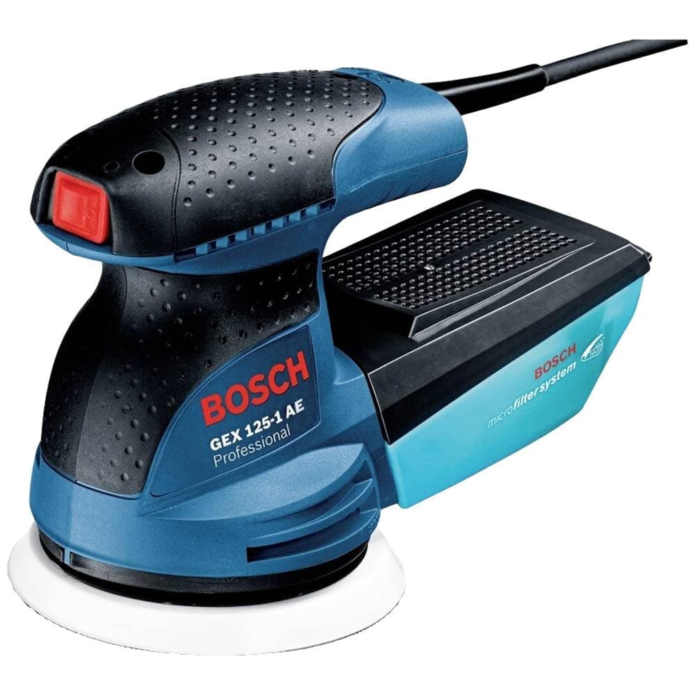 Bosch Professional Exzenterschleifer GEX 125 -1 AE (125 mm Schleifteller, 250 Watt, inkl. Microfilter Box, 1x Schleifpapier) Angebot bei HelloDeals