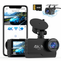 SIGRILL 4K/2K+1080P Dashcam Auto Vorne Hinten,WiFi Dash Cam mit 64GB SD Karte, Dasch-cam Auto Nachtsicht, 170°Weitwinkel WDR, 24/7 Parküberwachung Funktionalität, G-Sensor, Loop-Aufnahme, Max 256GB Angebot bei HelloDeals
