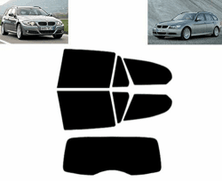 Passgenaue Tönungsfolie für 3er E91 5-Türen Kombi 2005-2012 Heck/Seitenscheiben (05% Tiefschwarz) Angebot bei HelloDeals