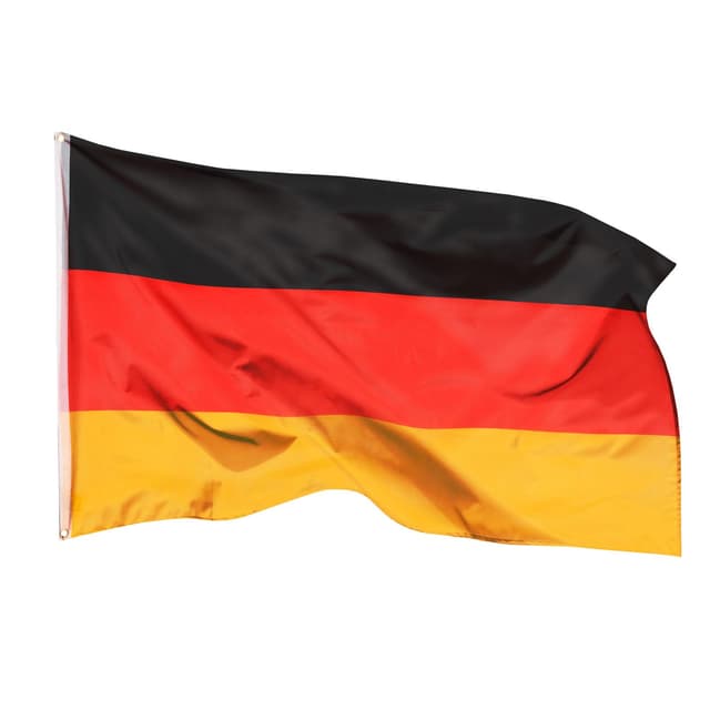 Aricona Deutschland Flagge 90x150cm - wetterbeständige Fahne mit Messingösen, 100% Polyester, robuste Doppelnaht & in lebendigen Farben - ideal für Flaggen-Liebhaber Deutschland 90 x 150 cm