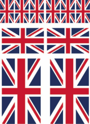 10 Stück Flaggen Aufkleber Großbritannien Union Jack Set Sticker Great Britain UK Autoaufkleber - Offsetdruck Mehrfarbig Angebot bei HelloDeals