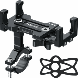 Tiakia Fahrrad Handyhalterung Aluminiumlegierung Motorrad Scooter Fahrrad Universal Handy Halterung Schnellspanner Outdoor Lenker Handy Halter Mit 360° Drehbarer Für 4,5-7,0 Zoll Smartphone Schwarz Angebot bei HelloDeals