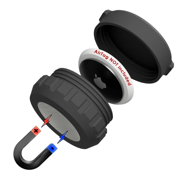 Mars Outpost | ORIGINAL magnetische Hülle | Kompatibel mit Apple AirTag | Wasser-, stoß- und vibrationsfeste Magnethalterung stark Schutz wasserdicht für Auto versteck motorradhalterung Made in EU