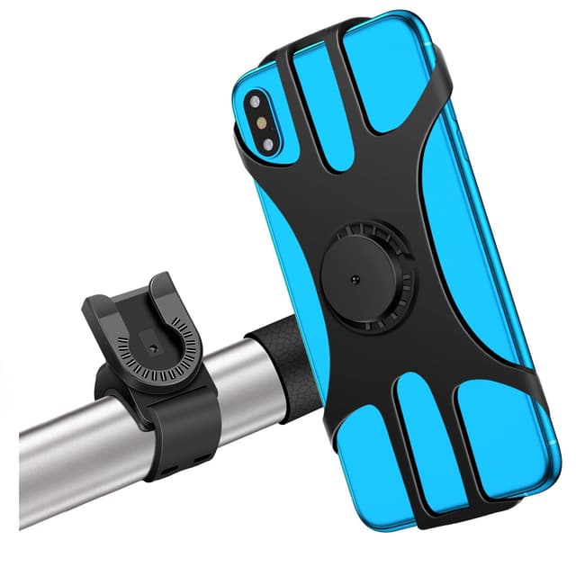 MOSUO Handyhalterung Fahrrad, Universal Motorrad Halterung Fahrrad Silikon Verdicken mit 360°Drehbarer Abnehmbare Handy Fahrradhalterung Lenker Rennrad für 4,5-7,0 Zoll Smartphone ZDW-B1