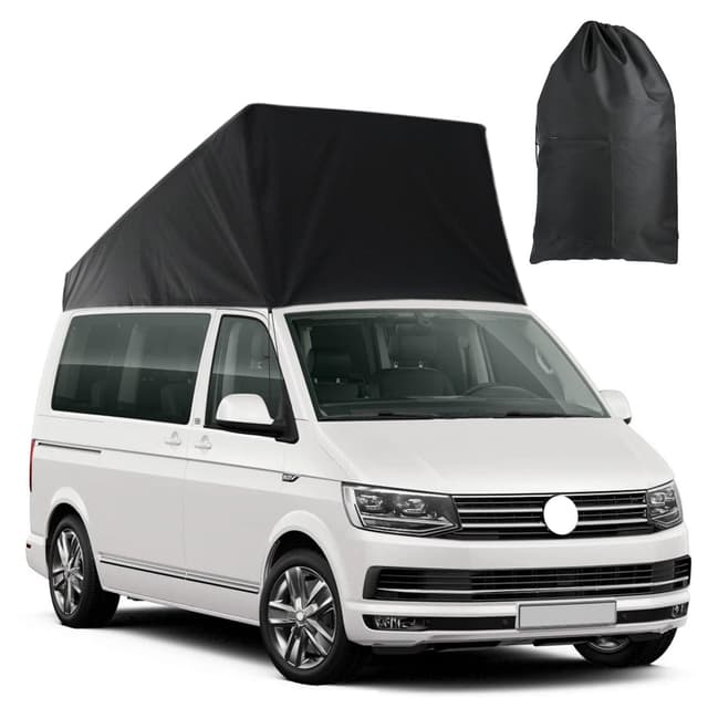 Pop-Top Dachschutz Ersatz für VW T5 T6, Wetterschutz Camper Dachzelt für Aufstelldach Schlafdach Outdoor Camping, Nicht Geeignet für Nachgerüsteten Dächer Schwarz Maßgeschneidert für VW T5 T6
