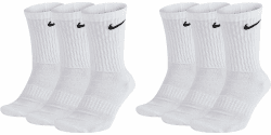 Nike 6 Paar Socken Herren Damen Weiß Grau Schwarz Tennissocken Sparset SX7664, Farbe:weiß, Größe:42-46 Angebot bei HelloDeals