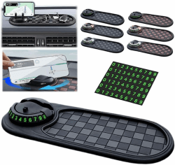 Multifunction Car Anti-Slip Mat Auto Universal Phone Holder, 3 In 1 Auto Anti-Rutsch-Pad, Handyhalterung Auto, Silikon-Matte Telefonpad für Autodekorationen, Brillen, Handys Verwendet (A) Angebot bei HelloDeals