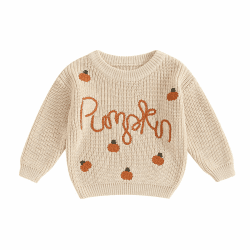 Yassiglia Baby Halloween Strickpullover Kleinkinder Kürbis/Geist Sweatshirt Langarm Rundhals Gestrickter Pullover Neugeborenes Baby My First Halloween Outfit Angebot bei HelloDeals