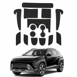 CDEFG Kompatibel mit Hyundai Kona SX2 EV Elektro 2024 2025 Gummimatten Mittelkonsole Antirutschmatten Kona EV rutschfest Gummi Auto Matte Kona 2024 EV Zubehör 2024 2025 SX2 EV Schwarz Angebot bei HelloDeals