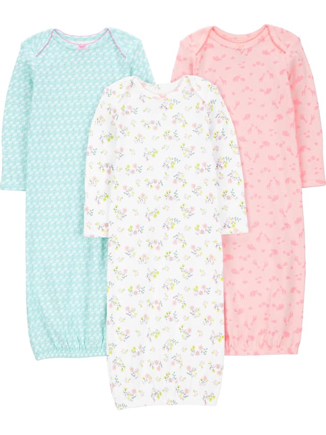 Simple Joys by Carter's Baby-Mädchen Infant-and-Toddler-Nightgowns (3er Pack)