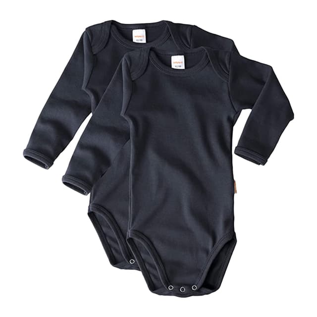 wellyou – Langarmbody Baby & Kinder aus 100% Baumwolle – Babybody für Mädchen & Jungen – 2er Set Langarm Baby Body in Größe 50-134 – Made in EU 104-110 Marine