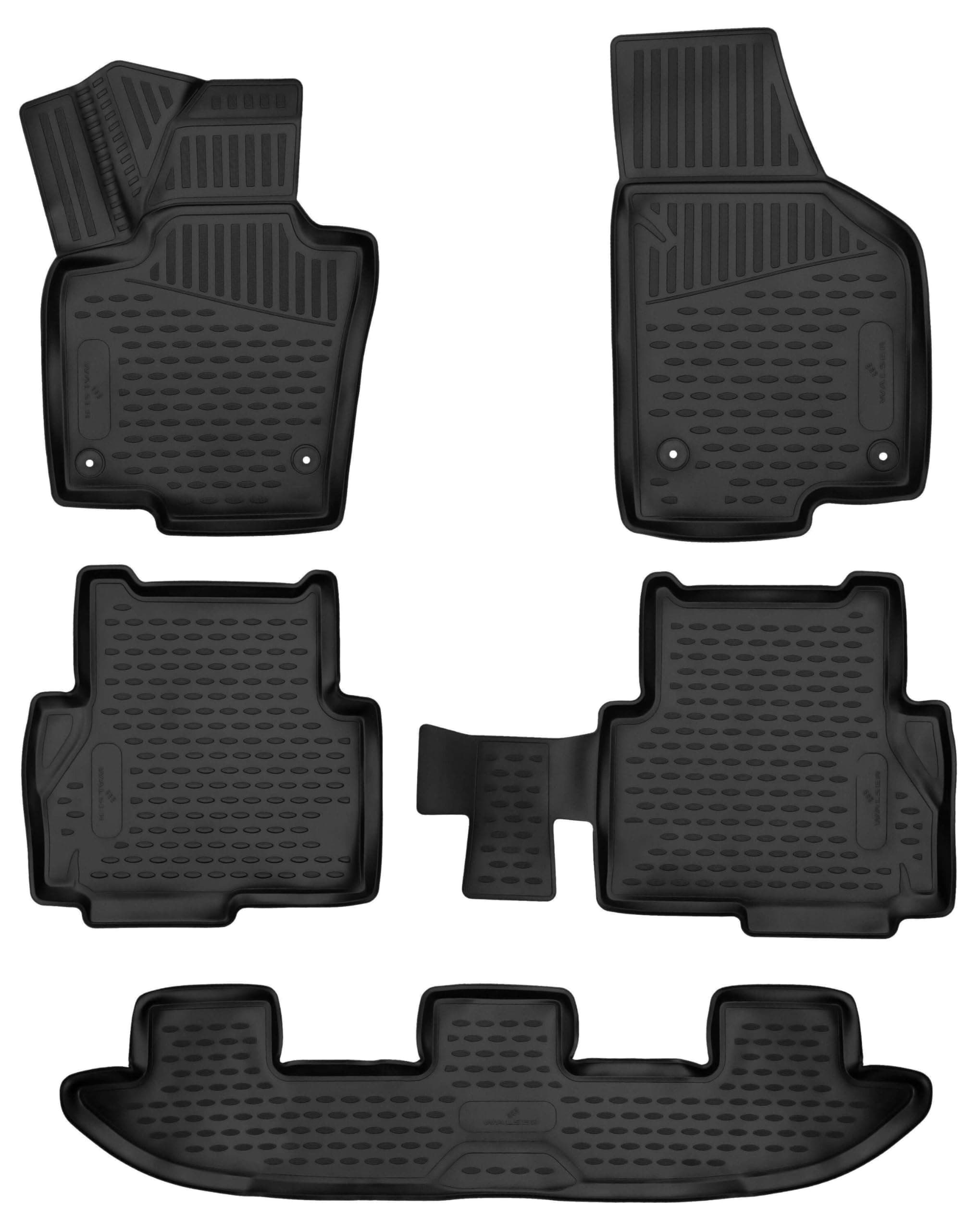 WALSER XTR Gummi Fussmatten Auto für VW Sharan/Seat Alhambra (710, 711) 2010-2022, 100% passgenaue Auto Fußmatten, robuste Universal Fußmatte Auto, Gummimatten Auto, Auto Fussmatten Gummi Angebot bei HelloDeals