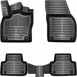 ELMASLINE 3D Gummimatten Set für OPEL Corsa E 2014-2019 | Fußmatten mit 5cm Rand | Zubehör | Passt Nicht in Elektro!! CORSA E (Baujahr 2014-2019) Angebot bei HelloDeals