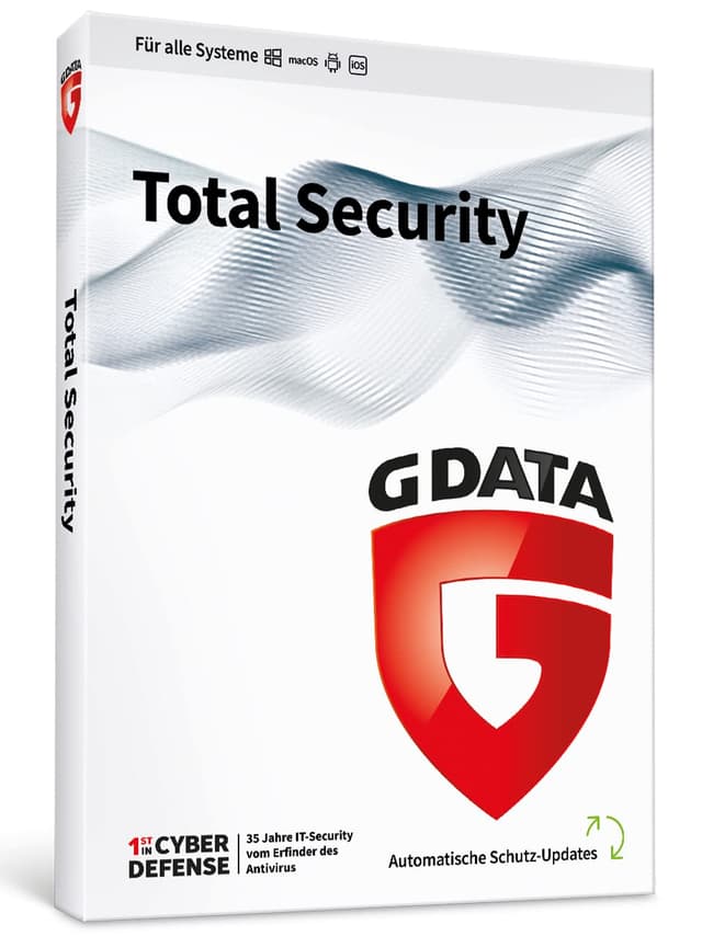 G DATA Total Security | 3 Geräte - 1 Jahr | Leerbox mit Registrierungskey - ohne Notfall-DVD