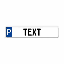 Funschilder.de - Parkplatzschild, Kfz-Kennzeichen, Parkplatz Kennzeichen aus Aluminium, individuell mit Wunschtext und Logo gestaltbar, 520 x 110 mm Angebot bei HelloDeals