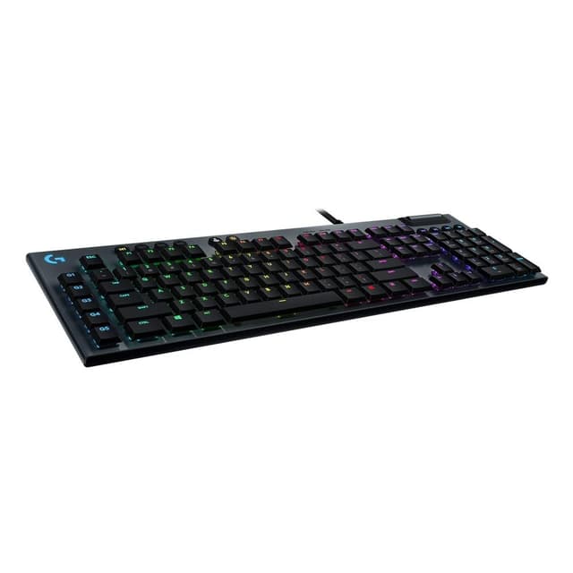 Logitech G815 mechanische Gaming-Tastatur, Taktiler GL-Tasten-Switch mit flachem Profil, LIGHTSYNC RGB, 5 Programmierbare G-Tasten, Multimedia-Bedienelemente, Deutsches QWERTZ-Layout - Carbon Taktile Schalter G815