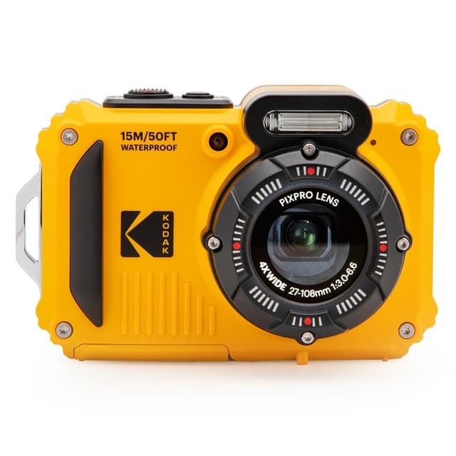 KODAK Pixpro WPZ2 - Digitalkamera Kompakt 16M Pixel, Wasserdicht bis 15m, Stoßfest, Video 720p, LCD-Bildschirm 2,7 - Li-Ionen-Akku, Gelb Gelb Kamera