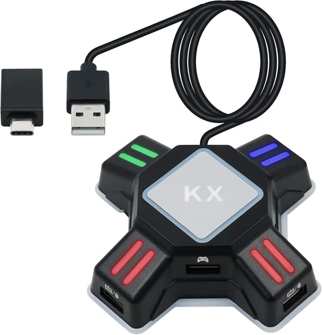Mcbazel Switch KX Gaming Tastatur und Maus Konverter Adapter für Switch,PS4, Xbox One, Xbox Series X/S, Kabelgebundener Tastatur und Maus Unterstützung für FPS-Spiele,Nicht für Switch 2