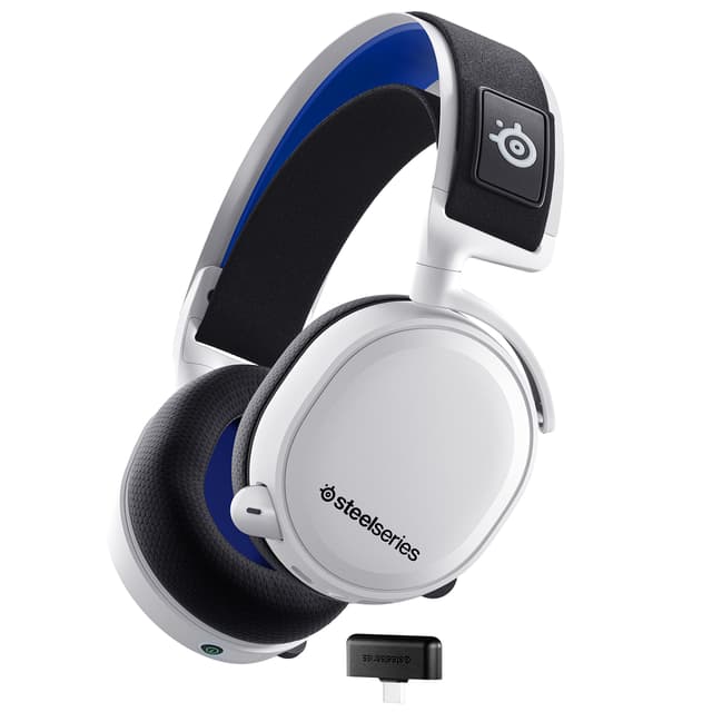 SteelSeries Arctis 7P+ - Wireless Gaming-Headset - Verlustfreie 2,4 GHz-Verbindung - 30 Stunden Akkulaufzeit - Für PS5, PS4, PC, Mac, Android und Switch - Weiß Weiss/opulenter Garten Kabellos Arctis 7P+
