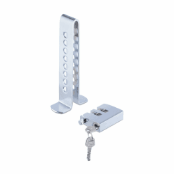 Relaxdays Pedalschloss, Diebstahlschutz für Auto & Wohnmobil, 8 Löcher, Pedalsicherung für Kupplung, Gas, Bremse, Silber Angebot bei HelloDeals