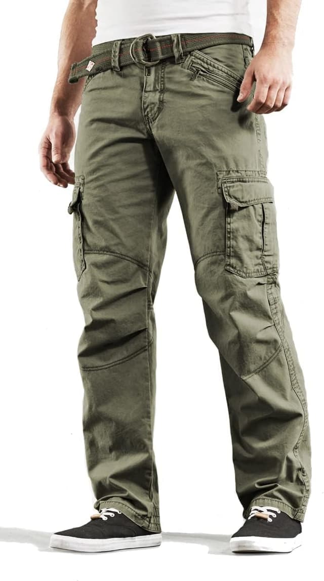 Timezone BenitoTZ Herren Cargohose Benito mit Stoffgürtel
