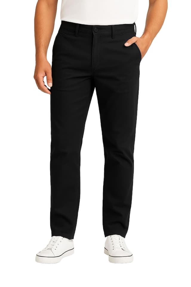 D’MARO Herren Chino Hose Regular-Fit – Baumwolle mit Stretch – Bequeme Stoffhose für Freizeit & Business – Modern & Pflegeleicht – Chinos für Männer 38W / 32L Schwarz