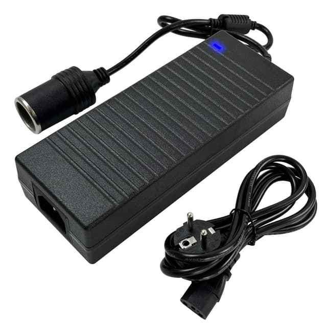 Spannungswandler 230V auf 12V KFZ Netzadapter 12V 15A 180W AC-DC Netzteil Adapter mit Zigarettenanzünder im Auto Wechselrichter