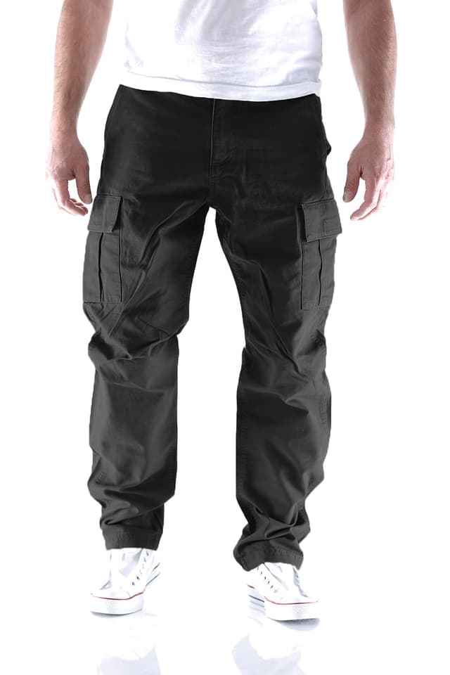 Jack & Jones Male Relaxed Fit Hosen Plus Size Loose Fit Relaxed Fit Hosen 36W / 34L Schwarz