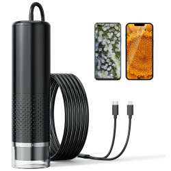 USB Mikroskop Handy, 1080P HD Mikroskope für iPhone Android, 10 Bis 200X Mikroskop Digital mit 8 LED Handy Mikroskop Kompatibel mit iOS, Android, Tablet Angebot bei HelloDeals