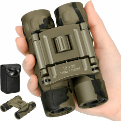 BJNN Fernglas 12x25 Fernglas Erwachsene HD Faltbares Binoculars mit BAK4-Prisma und FMC für Vogelbeobachtung Jagd Wandern Reisen Konzerte Angebot bei HelloDeals