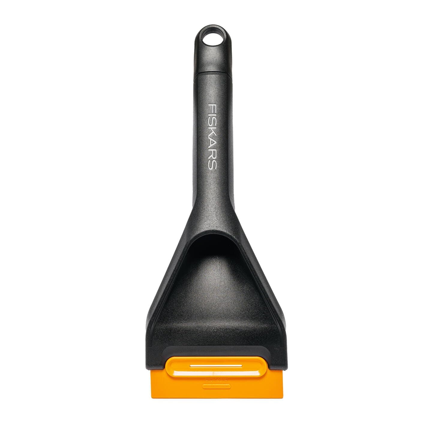 Fiskars Solid Auto-Eiskratzer mit Harter und weicher Kante, 26 cm, Mit austauschbarem Schaber, 1078497, Schwarz, Orange