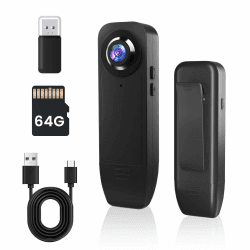 Bextgoo Bodycam Körperkamera Mini, 1080P Mini Kamera ohne WLAN Tragbar mit 64 GB TF Karte, Kleine Körperkamera 1000 mAh Lange Akkulaufzeit Nachtsicht Bewegungserkennung Angebot bei HelloDeals