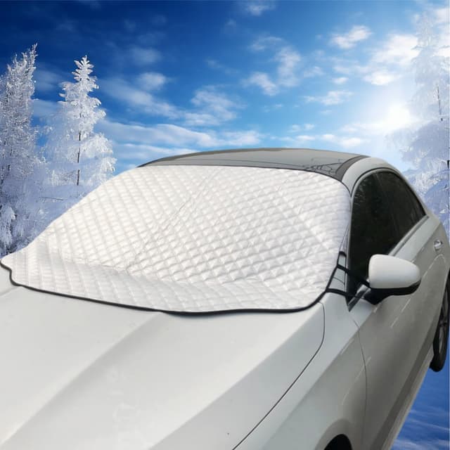 CaiTang Scheibenabdeckung, 6 Magnet frontscheibenabdeckung Auto, Windschutzscheibe Abdeckung Winter, magnetische autoabdeckung, FüR Die Gegen Schnee, EIS, Frost, Staub, Sonne (195 * 126cm)