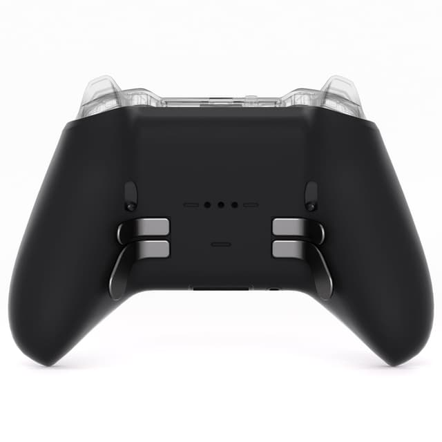 eXtremeRate Rückgehäuse Case für Xbox Elite Series 2 Controller, DIY-Ersatz Back Shell Cover Rückseite Abdeckung & Schrauben Set für Xbox Elite Series 2-Core Controller Modell 1797–Schwarz