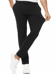 Indicode Herren Rodekro Performance Pants | Chinohose Herrenhose Super Stretch Stoffhose Bequeme Business Hose für Männer 32W / 30L Schwarz Angebot bei HelloDeals
