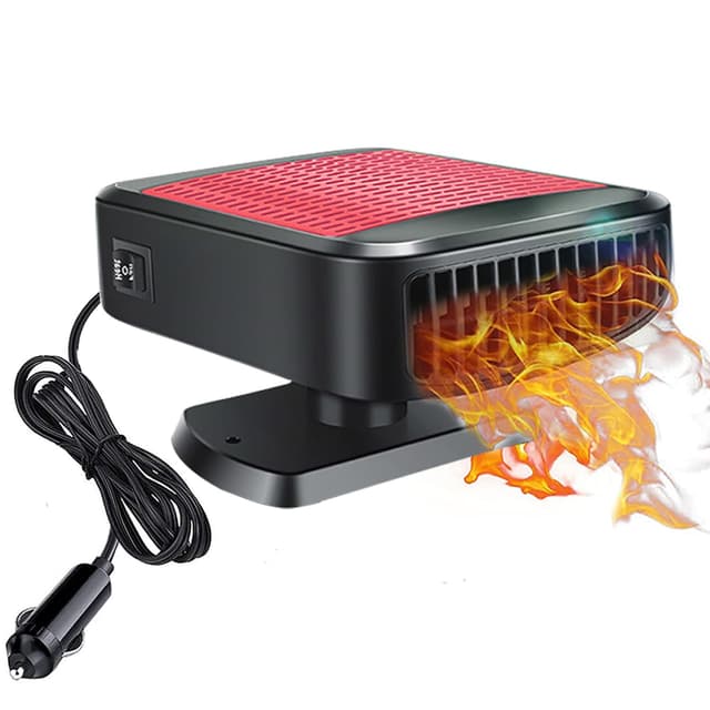 Jaaduem 12V 200W Auto heizung, tragbare Auto heizung und entfroster, Windschutz scheibenentfeuchter, 2 in 1 Heizung & Kühlung Schnelle Windschutz scheibenentfroster mit 360° Drehung für Fahrzeug