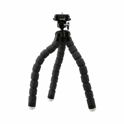 Rollei Monkey Pod I Biegsames Mini Stativ mit flexiblen Beinen I inkl. Kugelkopf I mit rutschfesten Gummifüßen und Schnellwechselplatte I Schwarz Angebot bei HelloDeals