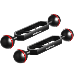 2 Packungen 5 Zoll Doppelkugel-Aluminium-Verlängerungsarm, 1 Zoll Kugelkopf-Verbindungsstück Unterwasser-CNC-Arm-System-Kugelkopf-Verlängerung für Stroboskop/Videolicht/Tauchkamera-Tablett 5 inch Angebot bei HelloDeals