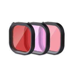 Lupholue 3 in 1 Schnorcheltauchen Unterwasser Rot/Pink/Lila Linsenfilter in Meerwasser & Süßwasser für wasserdichtes offizielles Gehäuse for GoPro Hero 13, 12,11,10, 9, 8 Angebot bei HelloDeals