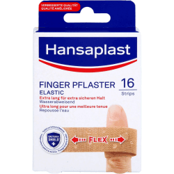 Hansaplast Elastic Fingerstrips Pflaster (16 Strips), extra lange Wundpflaster speziell für Wunden an den Fingern, flexible und atmungsaktive Fingerpflaster 1 16 Stück (1er Pack) Angebot bei HelloDeals