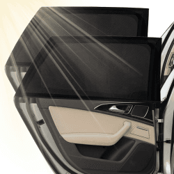 Joyblossom Sonnenschutz Auto Baby, Sonnenschutz Auto,Sonnenschutz Auto Netz Dehnbar, Universal Sonnenblende Auto Kinder, Auto UV Schutz Seitenfenster für Kinder & Haustiere, 120 x 50cm, 2 Stück Schwarz Angebot bei HelloDeals