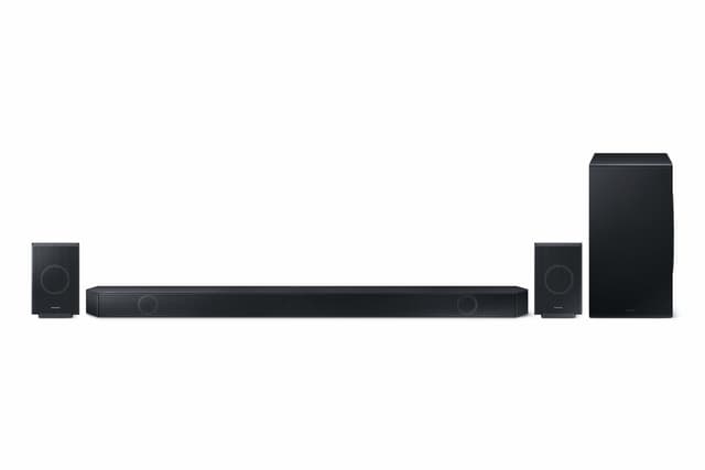 Samsung HW-Q995GD 11.1.4-Kanal Q-Soundbar für TV-Geräte, 4.0.2-Kanal-Rücklautsprecher, Bluetooth-Lautsprecher mit kabellosem Dolby Atmos / DTS:X, Q-Symphony [2024] Modell 2024
