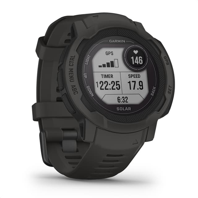 Garmin Instinct 2 Solar – GPS-Smartwatch mit unendlicher Akkulaufzeit im Smartwatch-Modus, über 40 Sport-Apps, Garmin Pay, Trainingszustand, Fitnessalter, Schlafanalyse UVM Solar Schiefergrau 45mm