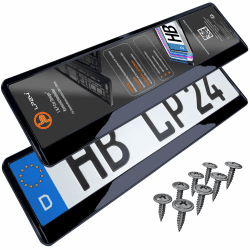 L&P A164 2 STK Kennzeichenhalter Nummernschildhalterung Auto Nummernschildhalter Schwarz Hochglanz Kennzeichenhalterung Halter für Kennzeichen Nummernschild, edel schwarz glänzend 1-Schwarz hochglanz Angebot bei HelloDeals