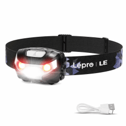 LE Stirnlampe LED Wiederaufladbar, USB Kopflampe mit Rotlicht& 5 Lichtmodi, IPX4 Wasserdichte Mini Stirnlampe für Kinder Erwachsene, Superhell Headlight für Angeln Laufen Camping [inkl. USB Kabel] Angebot bei HelloDeals