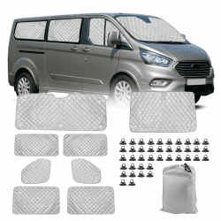 Opaltool Thermomatte Fahrerhaus Innen für Ford Transit Custom 2012-2025, 8-teiliges LWB UV- & Wasserschutz Sonnenschutz Frontscheibe Innen für Wohnmobil Privatsphäre & Temperaturkontrolle 8PCS Transit Custom-LWB Angebot bei HelloDeals