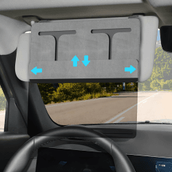 ZDDGNN Auto Sonnenblende Verlängerung,Auto Visier,Frontscheibe-Sonnenschutz,Blend- und UV-Strahlenschutz,Geeignet für Fahrer und Beifahrer (Grau) Angebot bei HelloDeals